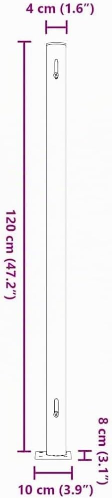 vidaXL Seitenmarkise Ausziehbar UV-beständig Sonnenschutz Sichtschutz Windschutz Seitenrollo Markise