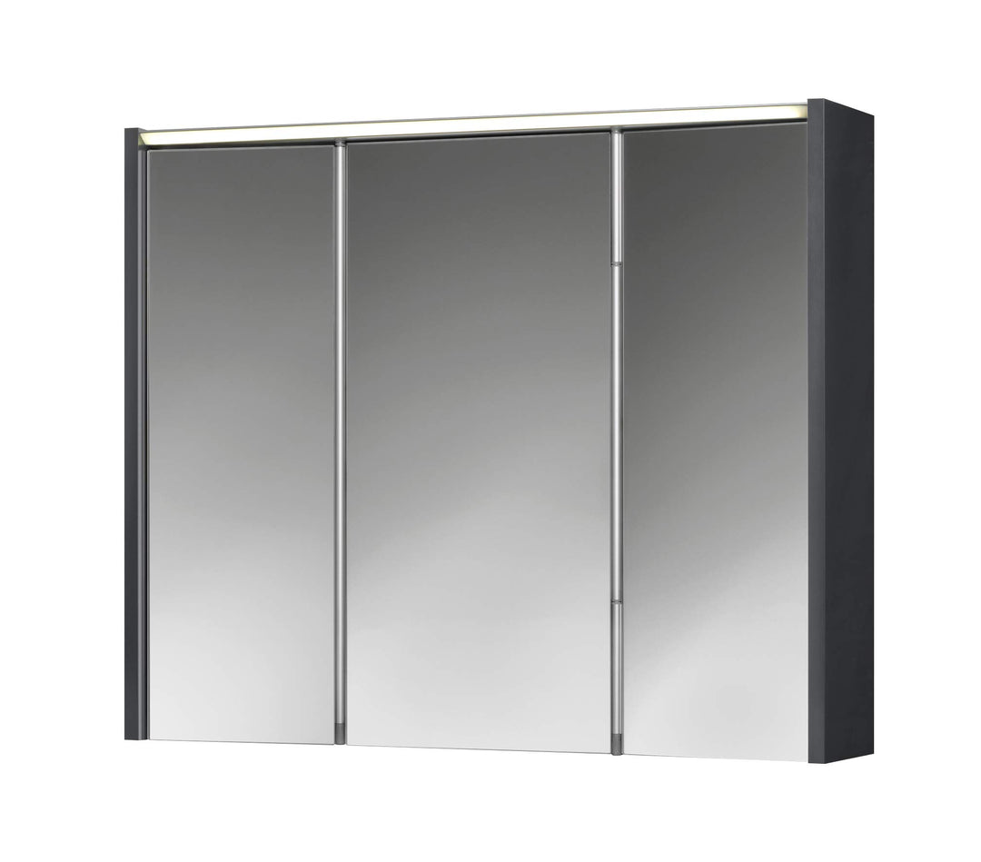 Jokey Spiegelschrank ARBO mit LED Beleuchtung 73 cm, Badezimmer Spiegelschrank aus MDF, inkl. Steckd