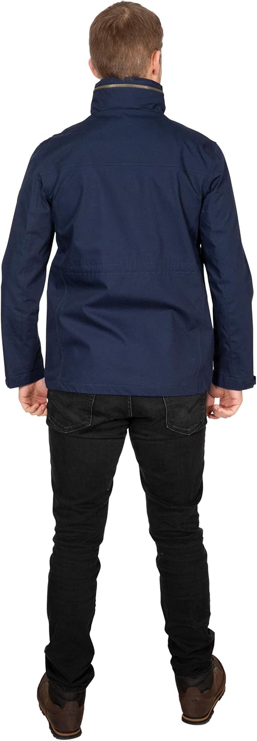 Trespass Herren Rainthan wasserdichte Regenjacke mit verdeckter Kapuze XXS Navy, XXS Navy