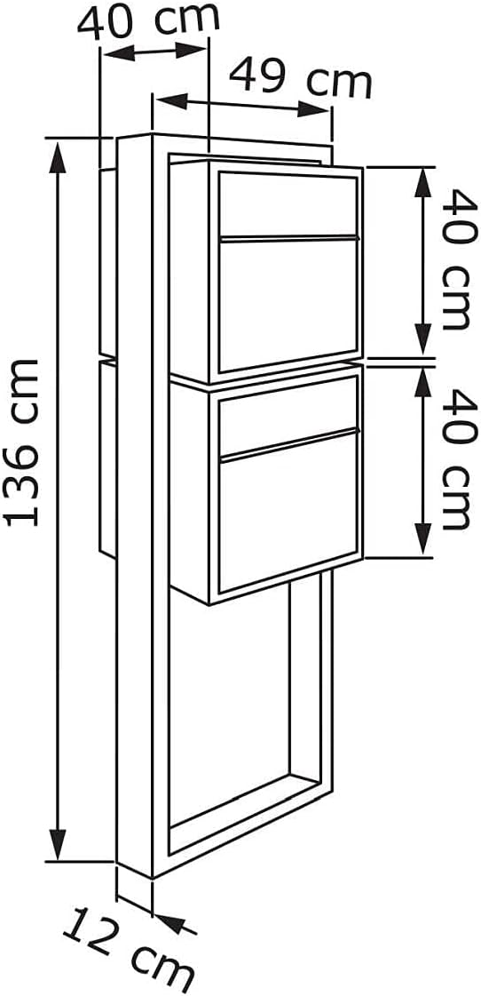 Briefkastenanlage, Design Briefkasten Soprano for Two Edelstahl - Bravios