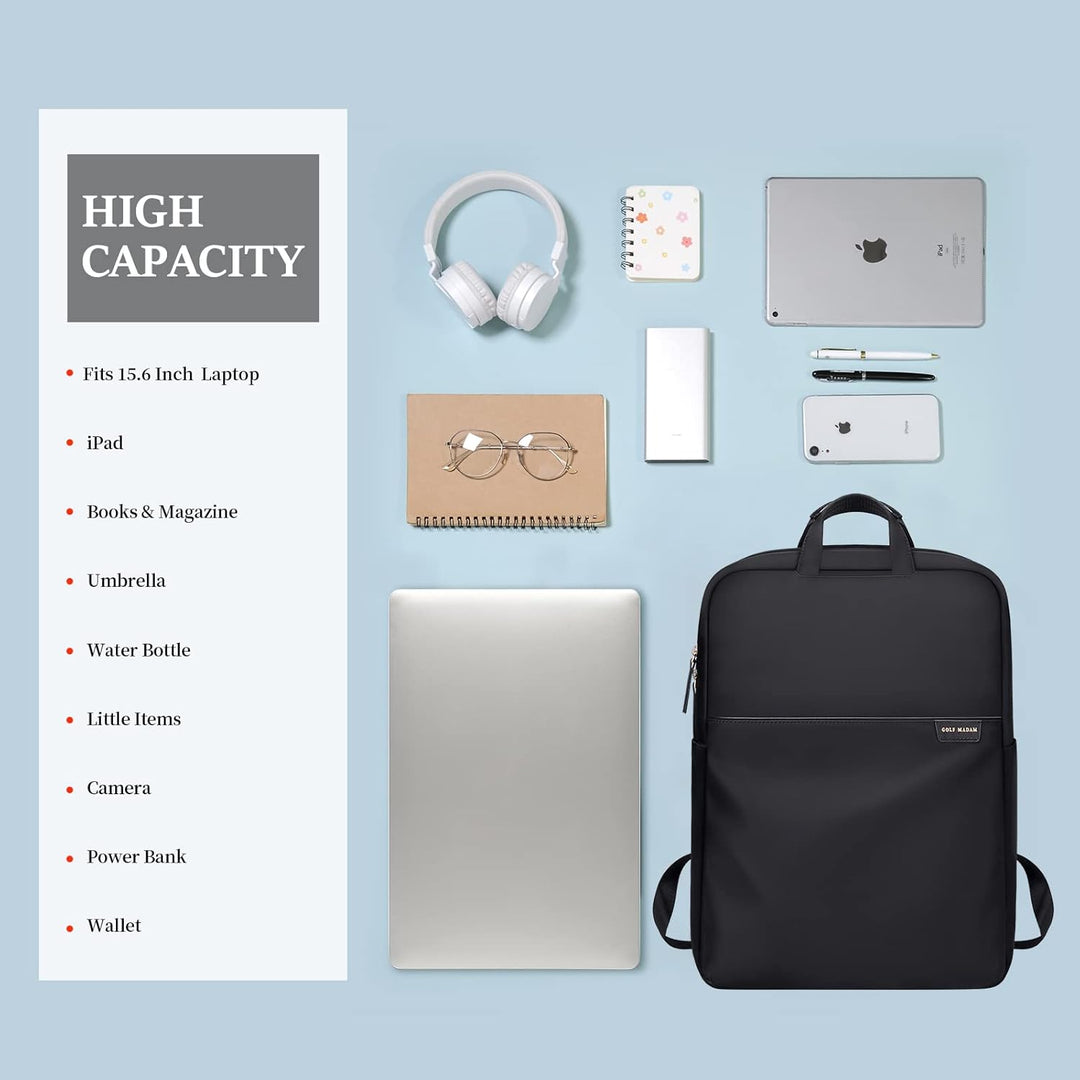 GOLF SUPAGS Rucksack Damen Handgepäck mit Laptopfach & Anti Diebstahl Tasche, 15.6 Zoll Laptop Rucks