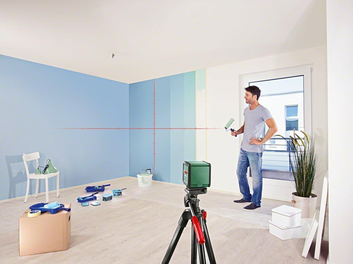Bosch Home and Garden Bosch Kreuzlinienlaser Quigo Plus mit Stativ (einfaches Ausrichten in gleichen