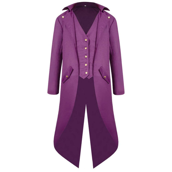 FYMNSI Herren Gothic Steampunk Frack Mantel Männer Mittelalter Viktorianischen Jacke Für Karneval Fa