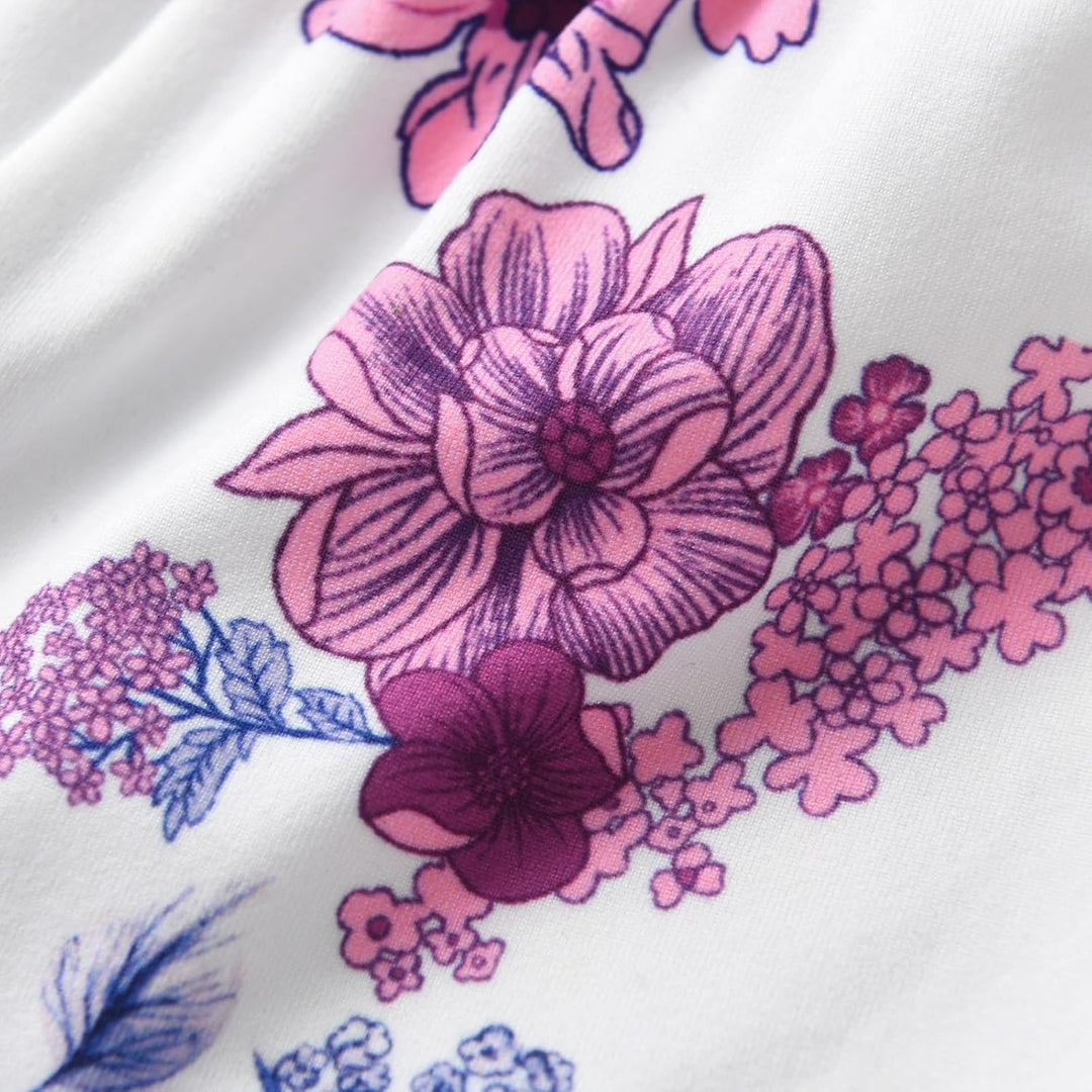 Baby Mädchen Kleidung Langarm Ruffle Tops und Floral gedruckt Hosen Kleinkind Baby Mädchen Outfits S