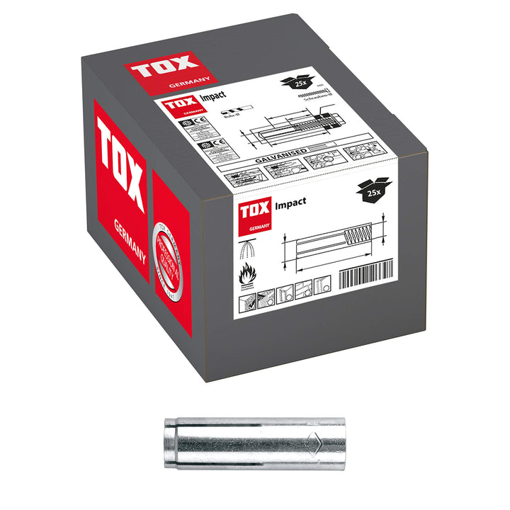 TOX Einschlaganker Impact 16 x 65 mm, 25 Stück, 02910007, 16 x 65 mm