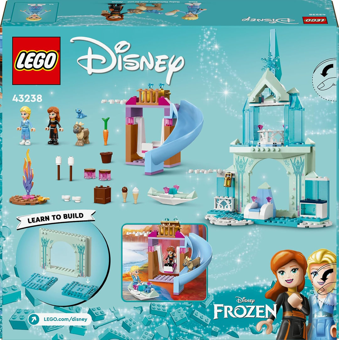 LEGO Disney Frozen Elsas Eispalast, Eiskönigin-Schloss-Spielzeug mit Prinzessin ELSA und Anna Puppen