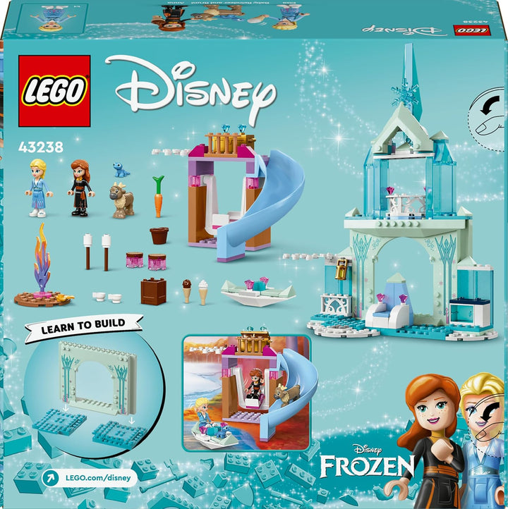 LEGO Disney Frozen Elsas Eispalast, Eiskönigin-Schloss-Spielzeug mit Prinzessin ELSA und Anna Puppen