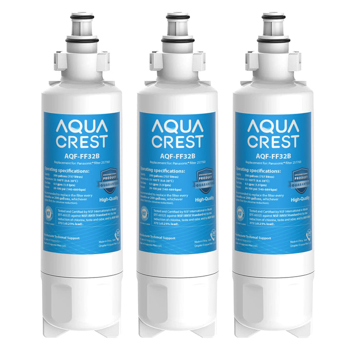 3 x AQUACREST 257760 Kühlschrank Wasserfilter, Kompatibel mit CNRAH-257760 125950 NR-B53V1 NR-B53V1-