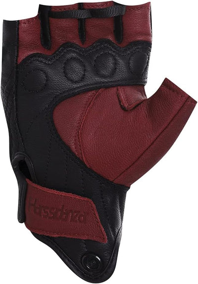 Harssidanzar Herren Vollfinger Ziegenleder Touchscreen Motorrad Fingerlose Handschuhe GM037EU XL Rot