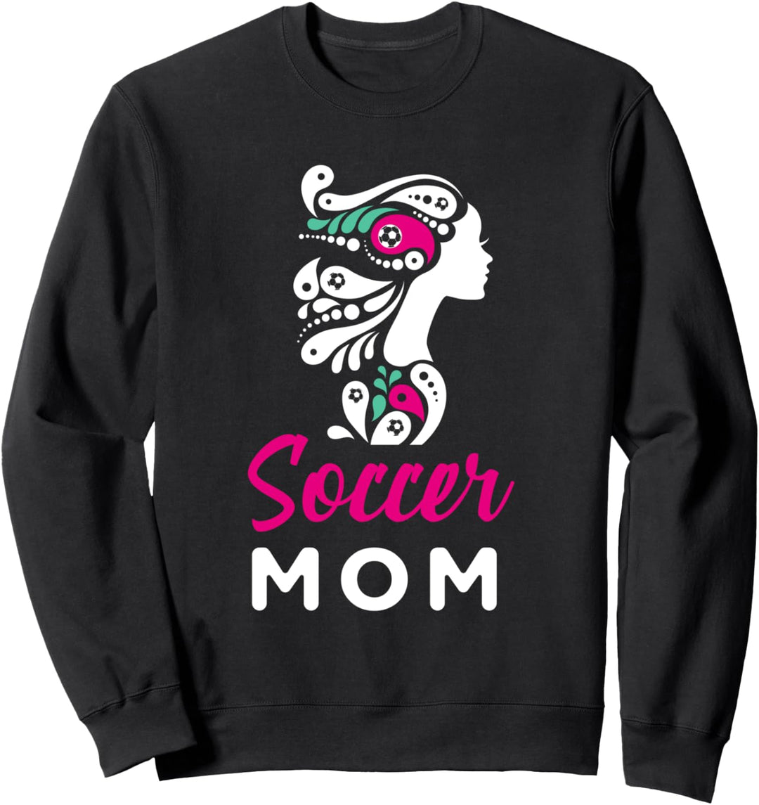 Fussball Mama Outfit Lustiges Fussball Mutter Mütter Design Sweatshirt