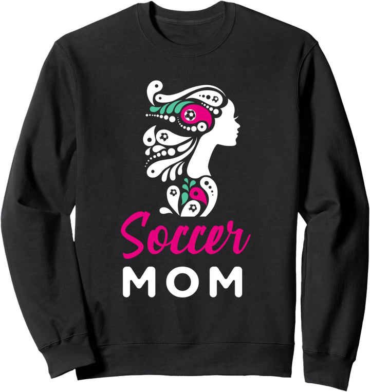 Fussball Mama Outfit Lustiges Fussball Mutter Mütter Design Sweatshirt