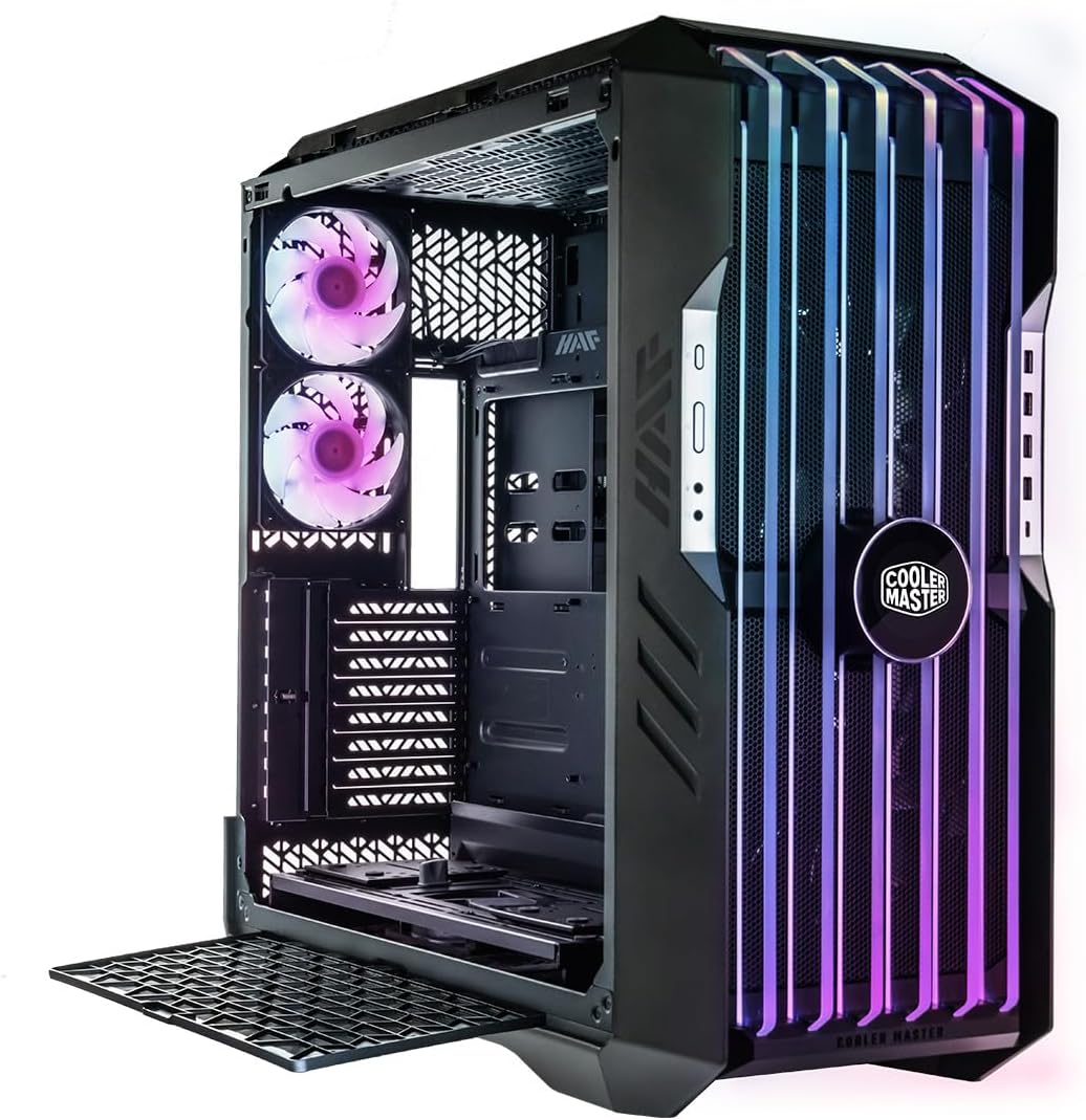 Cooler Master HAF 700 EVO PC-Gehäuse – Big-Tower mit 5 x vorinstallierten Lüftern, E-ATX-Kompatibili
