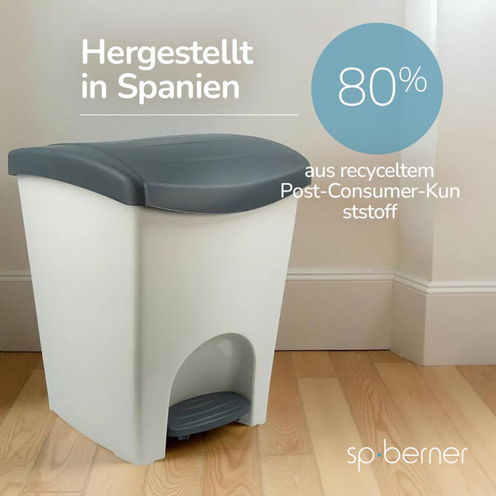 SP Berner - Recyclingbehälter 50 L mit hermetischem Deckel – Umweltfreundlicher Küchenmülleimer – Ab