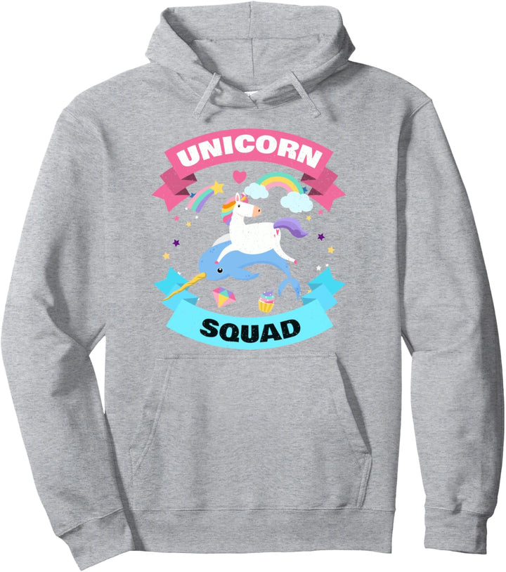 Lustiger Narwal-Einhorn-Kader Jahrgang verzaubertes Tiergesc Pullover Hoodie