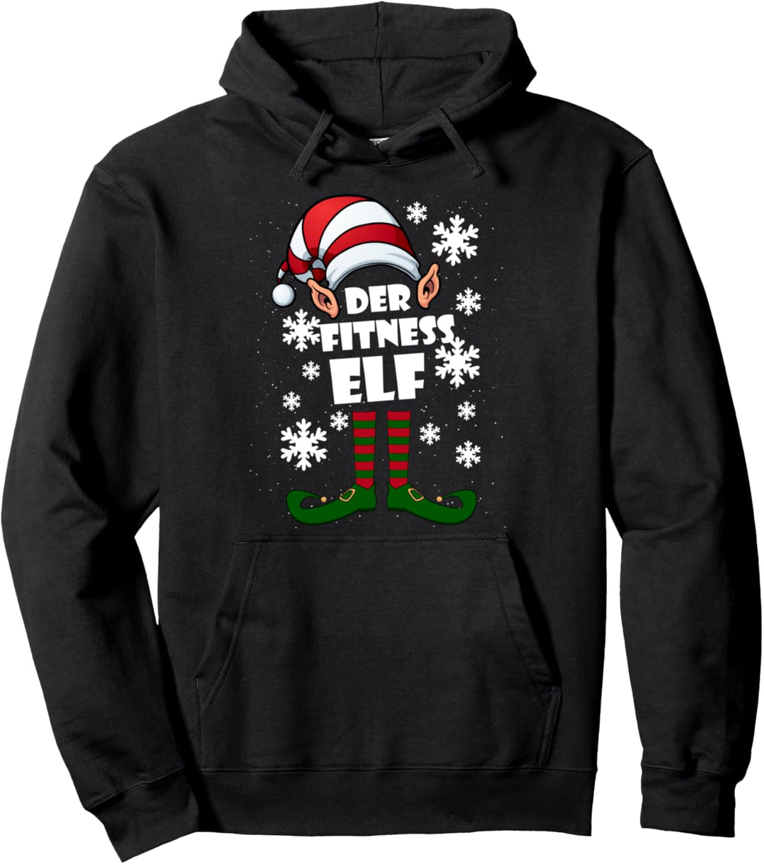 Fitness Elf - Partnerlook Elfen Weihnachten Gym Christmas Pullover Hoodie