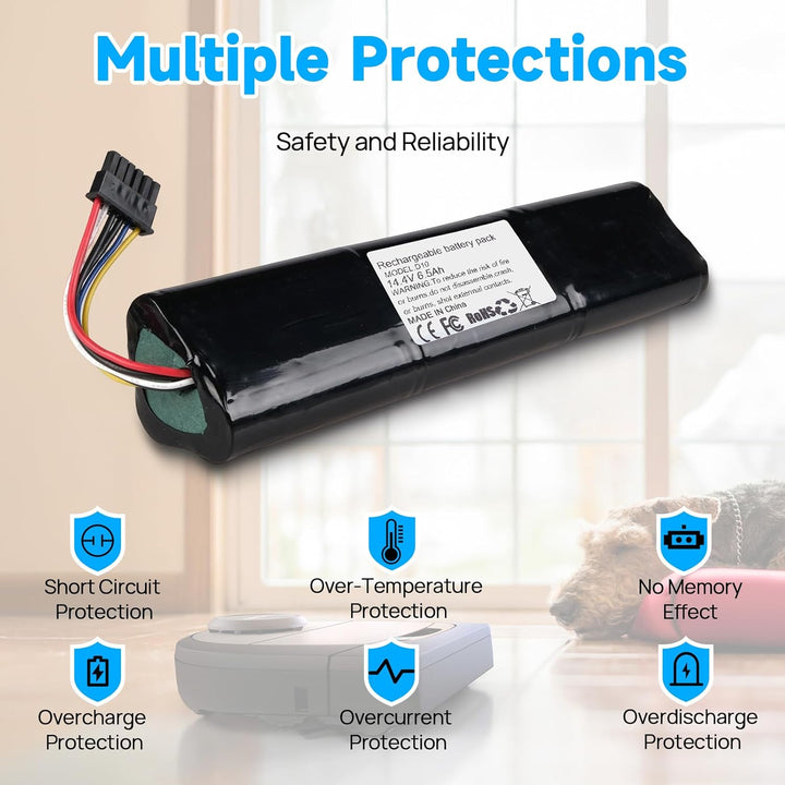 6500 mAh Akku Kompatibel mit Neato Botvac D3 D4 D5 D6 D7 D3+ D301 D303 D5+ D502 D503 D701 D702 D703