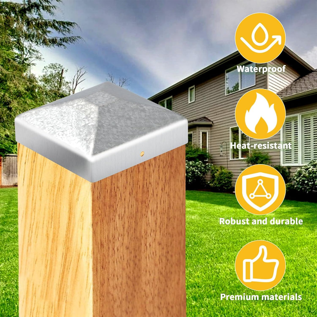 12 Stück Pfostenkappe 7x7cm Pfostenkappen Zaunpfosten Kappen Holzpfosten Bodenhülsen Zaun Abdeckkapp