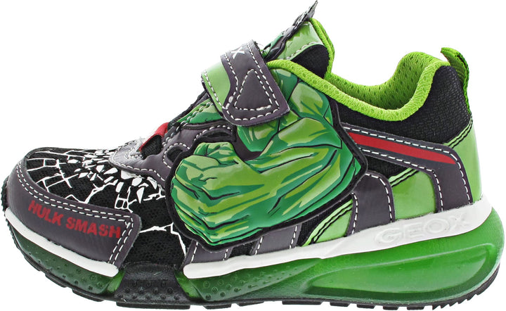 Geox Jungen J Bayonyc Boy Sneaker 31 EU Black Green, 31 EU Black Green