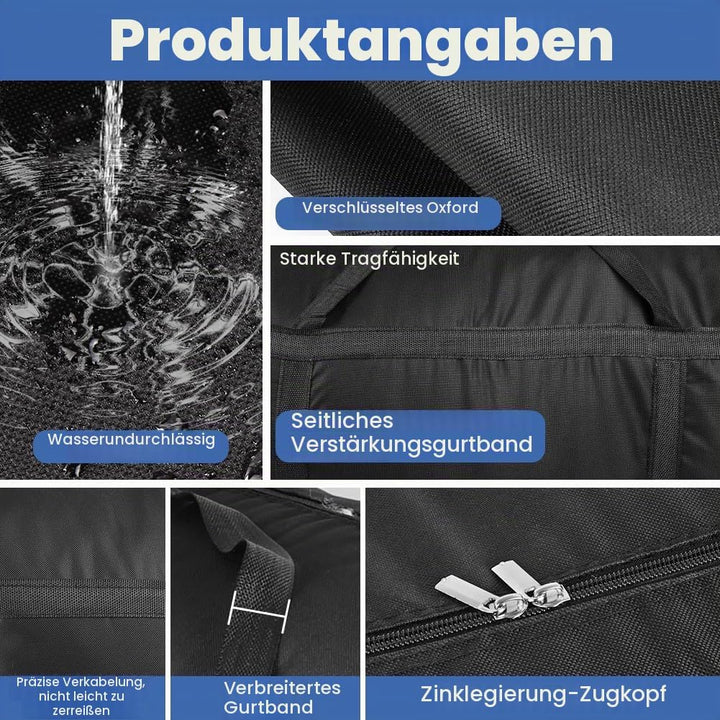 HOTUT Grosse Aufbewahrungstasche,2 Stück 180L Oxford Umzugstaschen mit Reissverschluss und Griff,Was