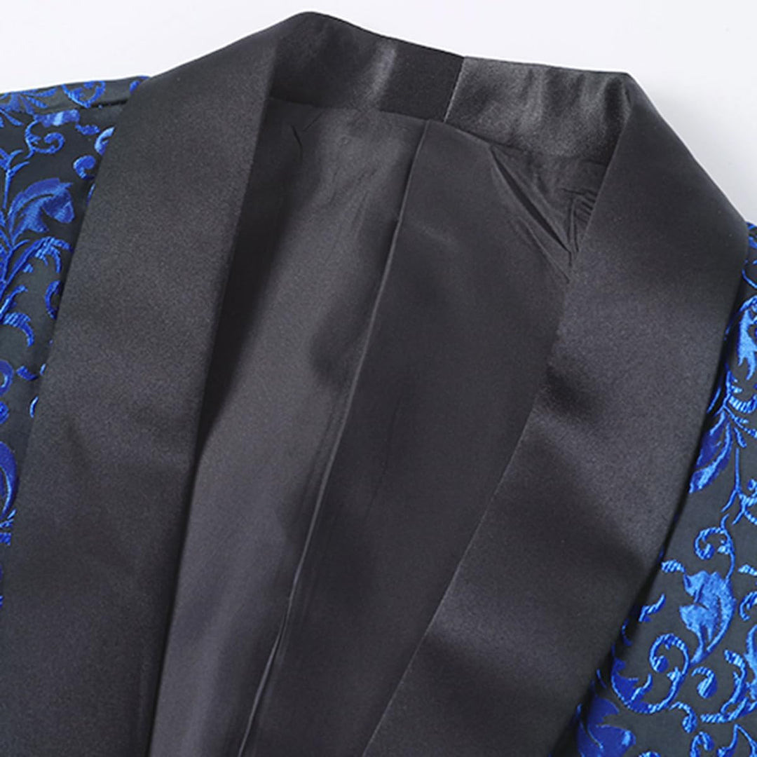 Allthemen Sakko Herren Slim Fit Jacquard Bunte Sakko Casual Blazer Glitzer Smokingjacke Anzugjacke f