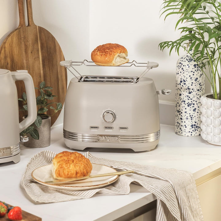 Salter Rise 2-Scheiben-Toaster – 800 W, 7 Bräunungsstufen, breite Schlitze, Hochhebe-Auswurf, heraus