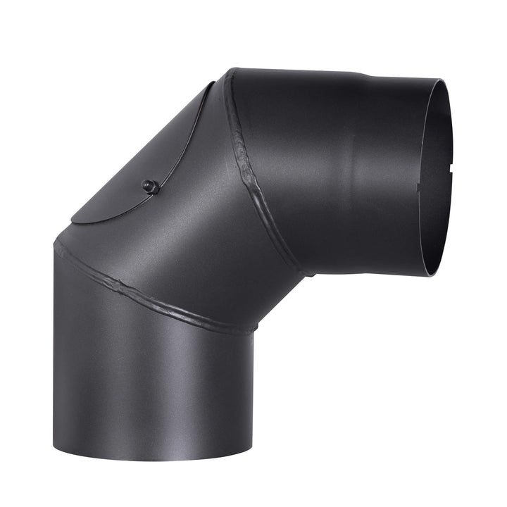 FIREFIX R150/BT Ofenrohrbogen aus 2 mm starken Stahl (Rauchrohr) in 150 mm Durchmesser, für Kaminöfe