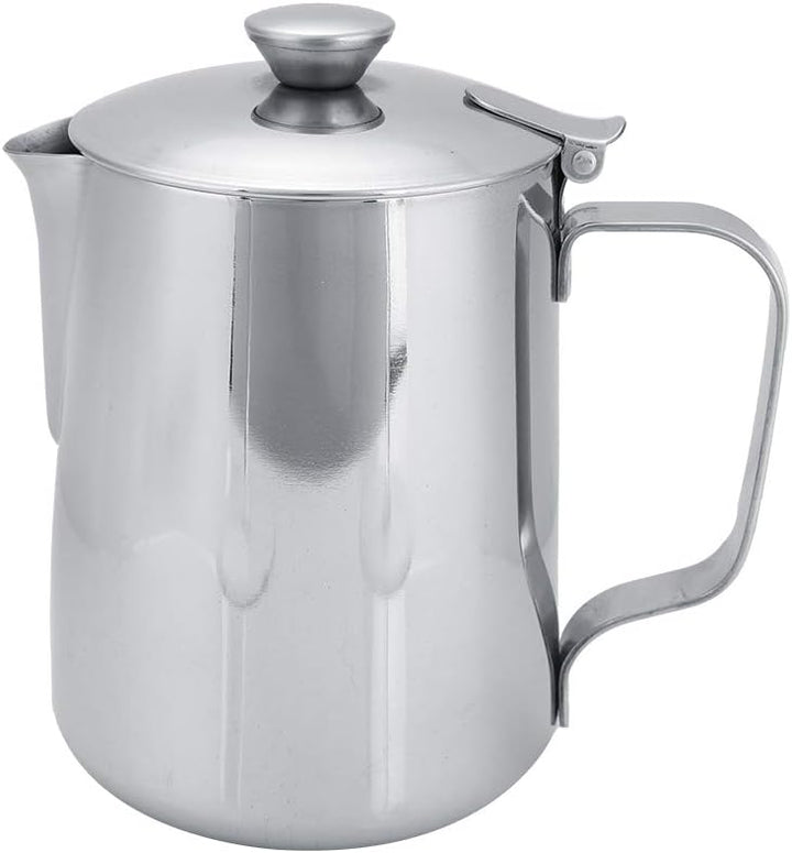 Edelstahl Milchaufschäumer Krug Professioneller Milchaufschäumer Krug mit Deckel für Cappuccino Espr