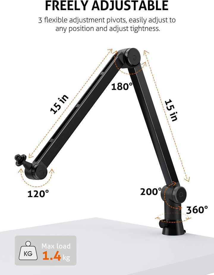 SUNMON für Hyperx QuadCast Universeller Mikrofon Arm - 360° drehbarer Mikrofon Halterung Tisch für R