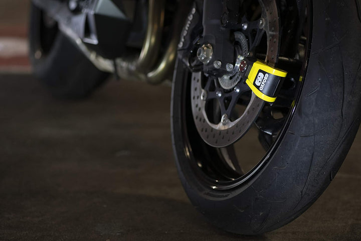 Oxford Motorcycle Quartz XD10 Disc Lock 10mm Pin Yellow UK Seller, Medium