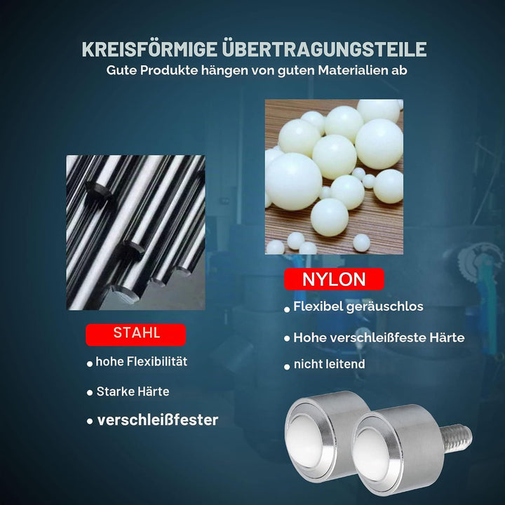 BQLZR 6 Stück Nylon Kugellager 1,5 cm 45,9 kg Tragkraft