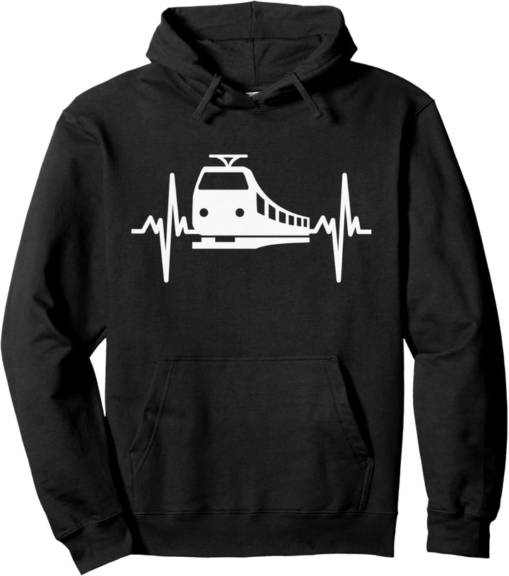 Herzschlag Eisenbahner Bahnfahrer Lokführer Geschenk Ideen Pullover Hoodie