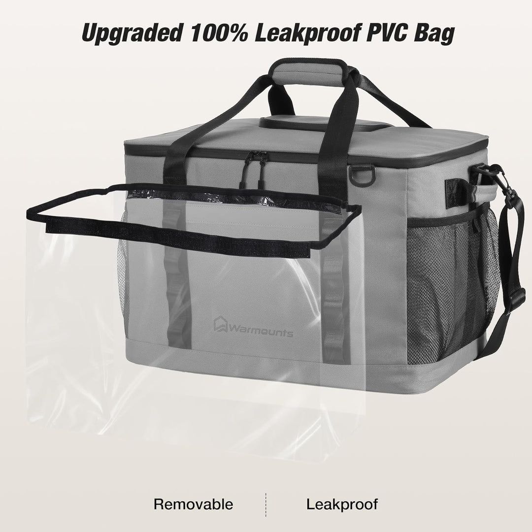 WARMOUNTS isolierte Kühltasche/Rucksack 36/48/75 Dosen, weiche tragbare Lunchtasche mit Reissverschl