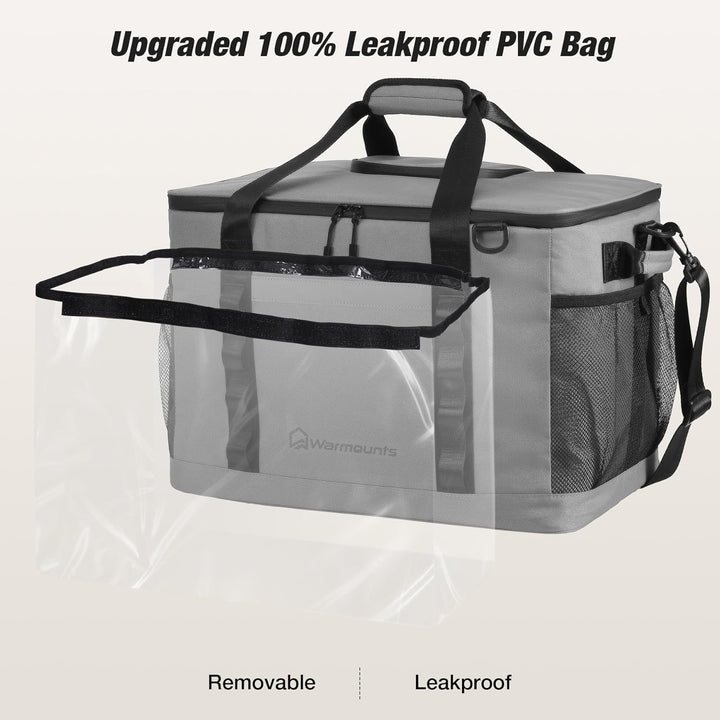 WARMOUNTS isolierte Kühltasche/Rucksack 36/48/75 Dosen, weiche tragbare Lunchtasche mit Reissverschl