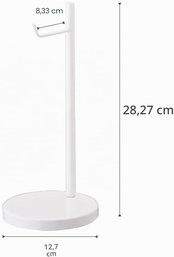 YAMAZAKI Bautes Kopfhörerständer, Stahl, Weiss, One Size, Wei&amp;