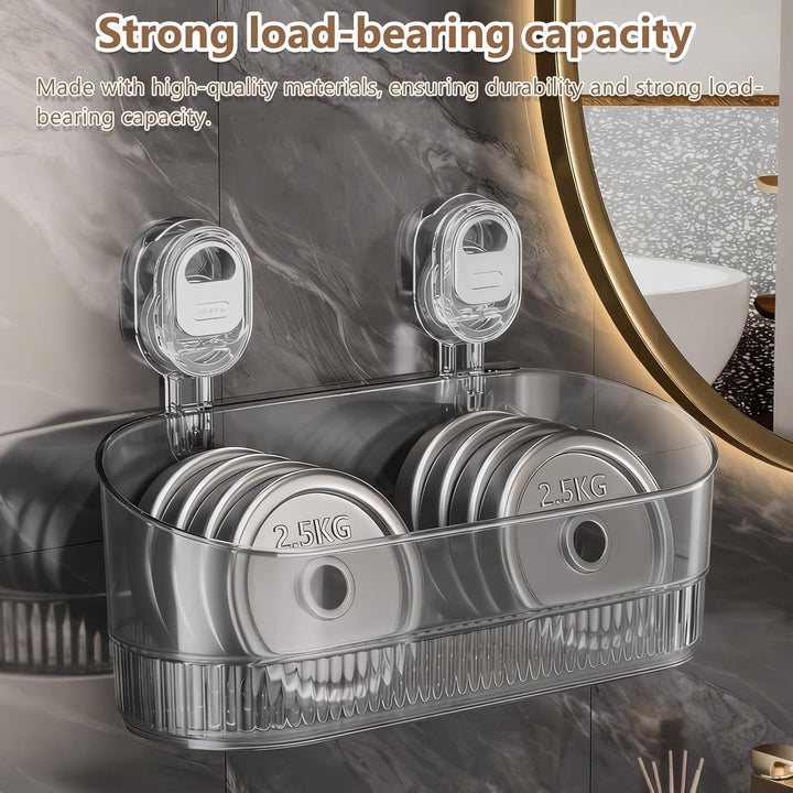Duschablage Saugnapf, Badezimmer Regal Ohne Bohren Acryl Badewannenablage Duschkorb Ohne Bohren Mit