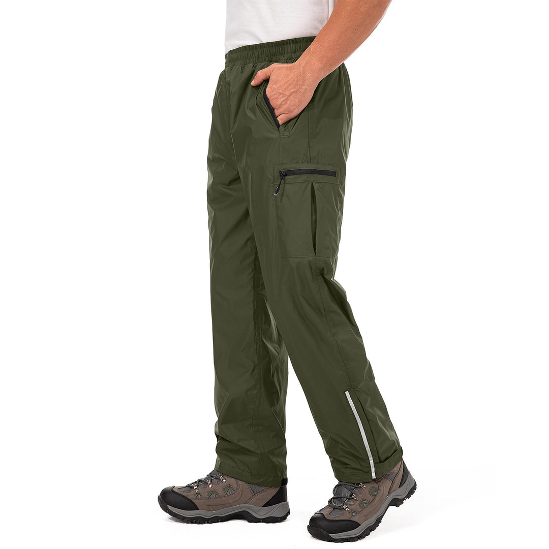 Jogwits wasserdichte Regenhose für Herren Atmungsaktiv Winddicht Outdoorhose Elastischer Bund Hose L