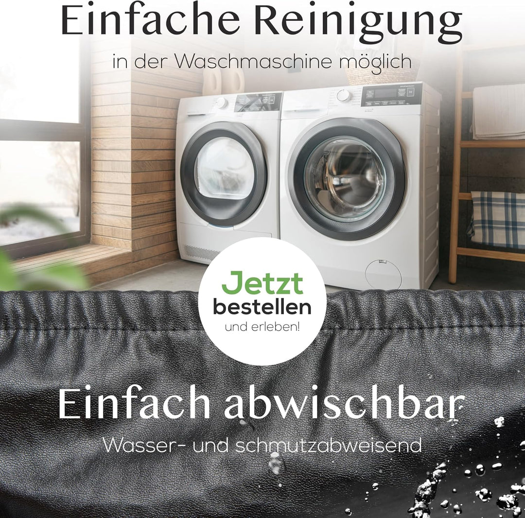 INNERSPACE Stuhlhussen 4er oder 6er Set in Schwarz | Blickdichte, Wasserabweisende, Elastische Stuhl