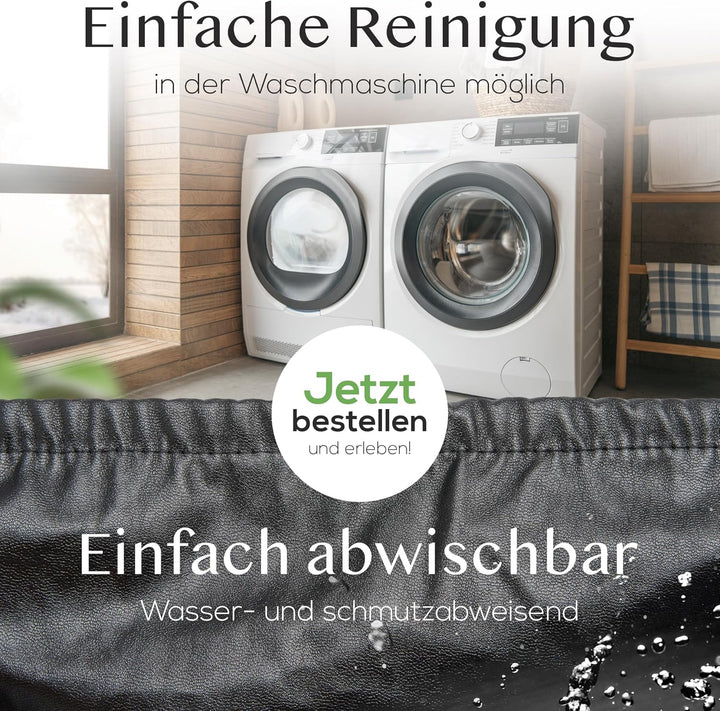 INNERSPACE Stuhlhussen 4er oder 6er Set in Schwarz | Blickdichte, Wasserabweisende, Elastische Stuhl