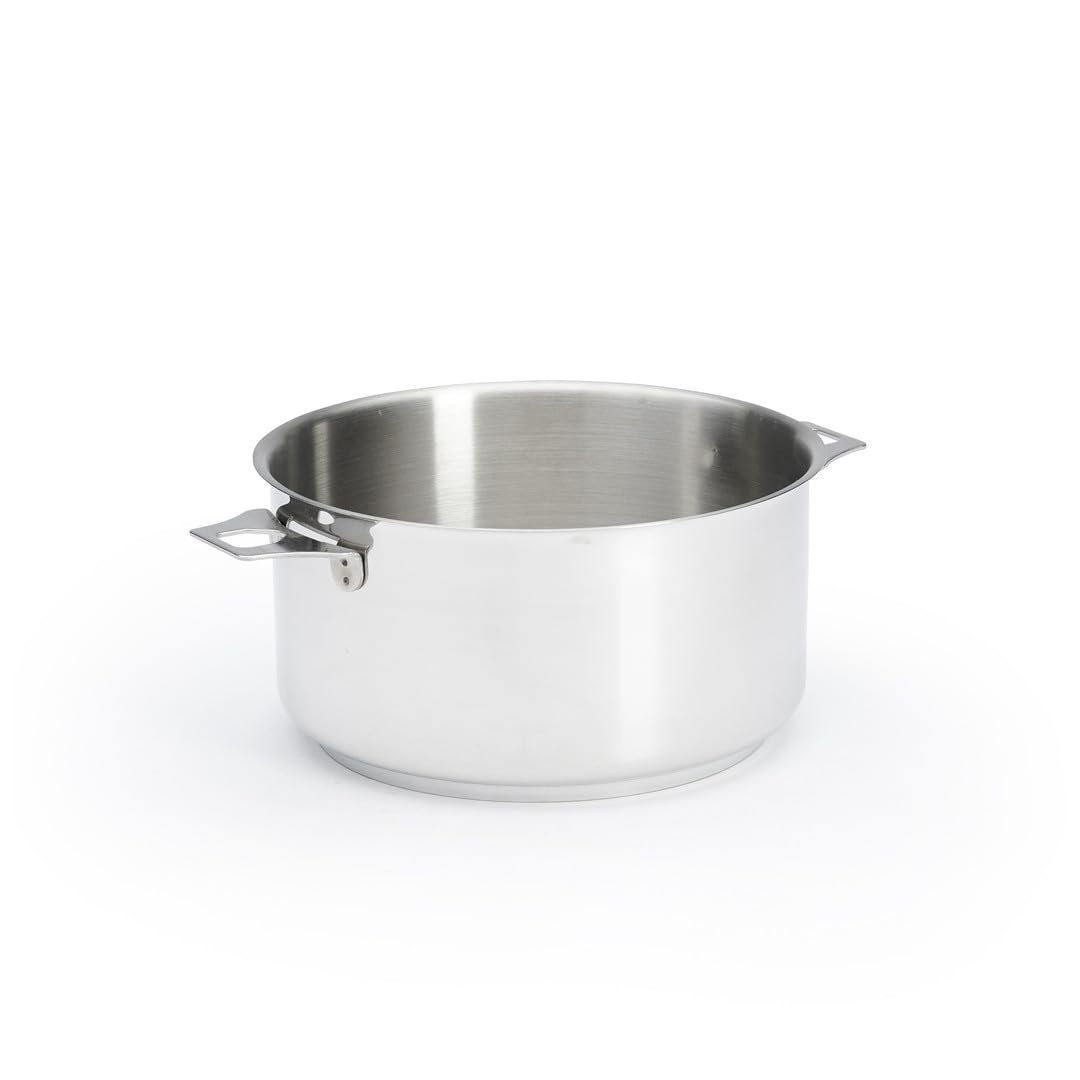 DE BUYER Kasserolle-Bratentopf, Edelstahl, Silber, 20 cm 27.4 x 0.8 x 10 cm, 27.4 x 0.8 x 10 cm