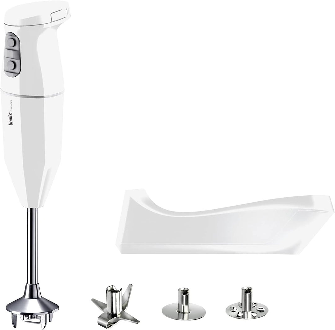 bamix Stabmixer Set cordless PLUS kabelloses, inkl. Multimesser, Quirl, Schlagscheibe aus Edelstahl,