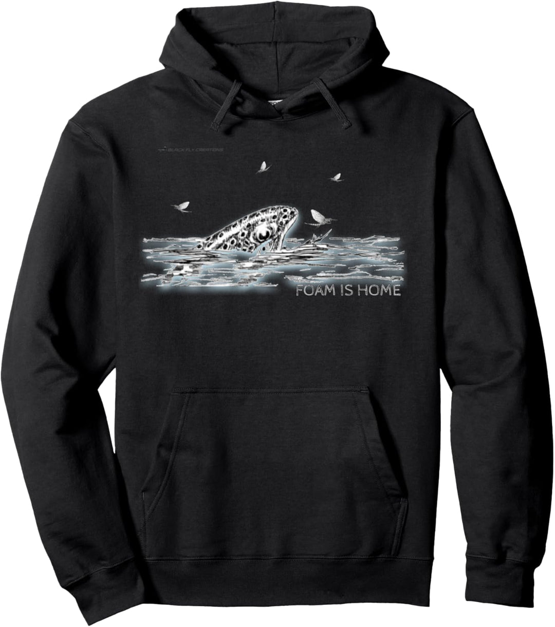 Fliegenfischen Geschenke Forelle Rising Olive Mayfly Pullover Hoodie