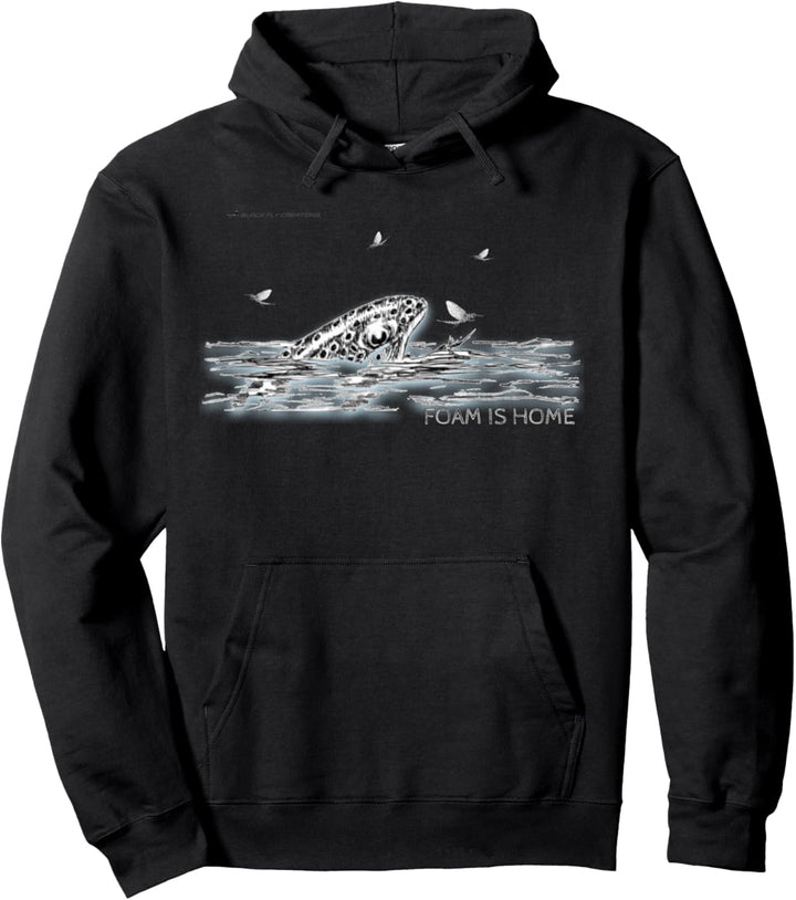 Fliegenfischen Geschenke Forelle Rising Olive Mayfly Pullover Hoodie