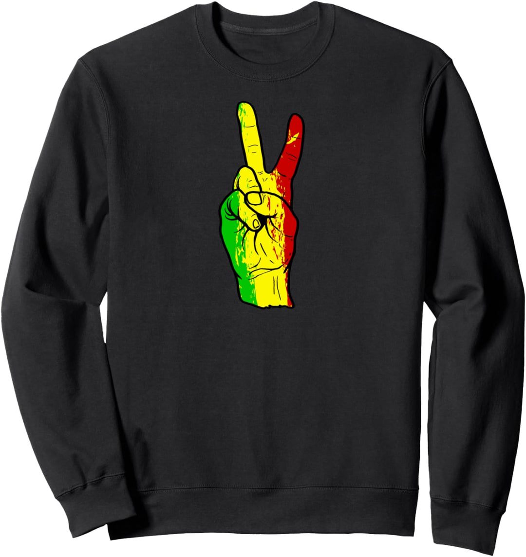 Reggae Musik Peace Zeichen Geschenk - Rasta Rastafari Sweatshirt