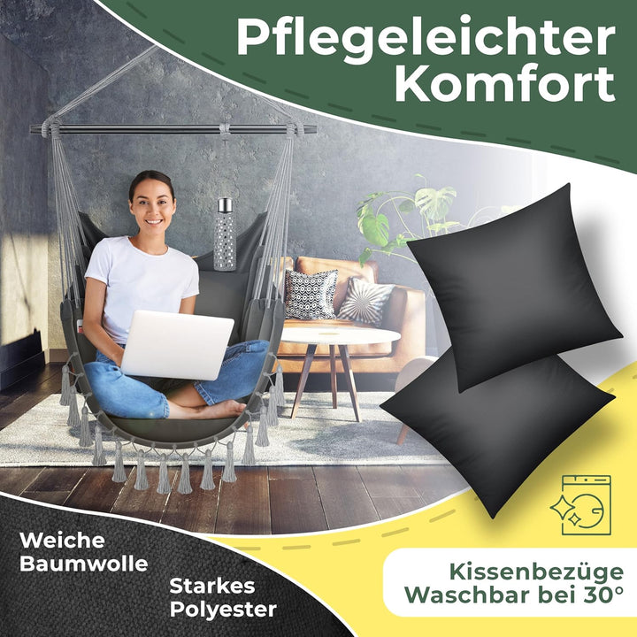KESSER® Hängesessel Safari XXL Hängestuhl für Erwachsene & Kinder Hängematte bis 150 kg Hängesitz Au