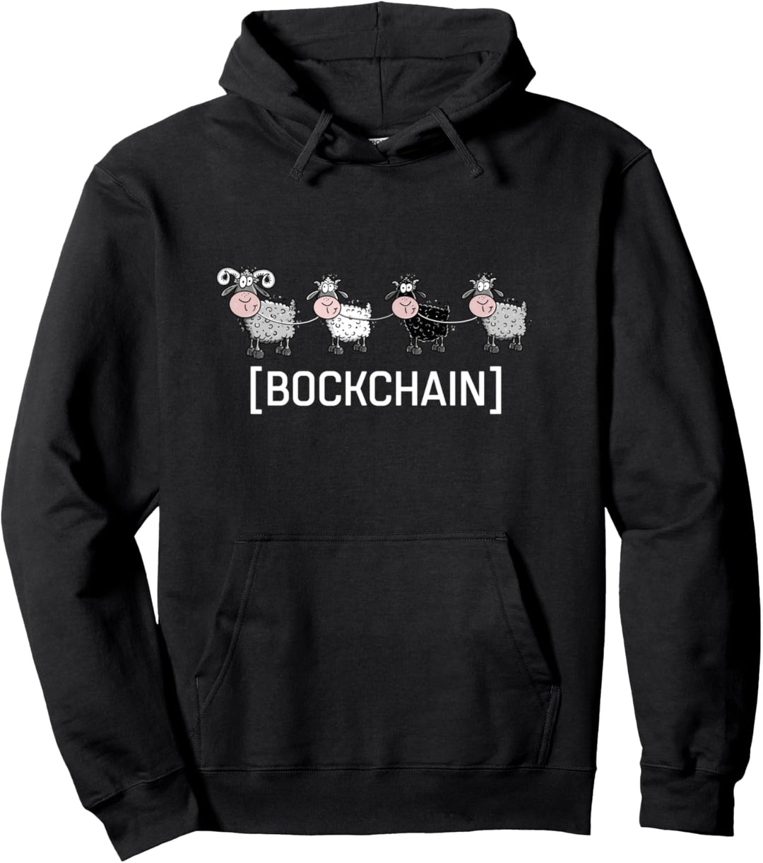 Bockchain - Blockchain Bitcoin Lustige Schafe Informatiker Pullover Hoodie