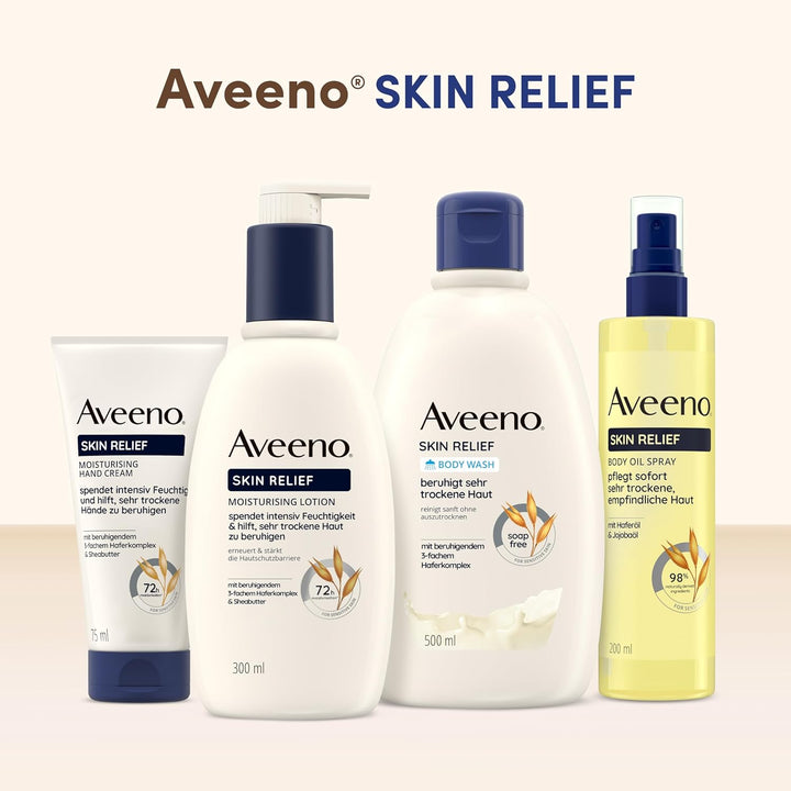 Aveeno Skin Relief veganes Duschgel seifenfreie Pflegedusche mit beruhigendem 3-fachem Haferkomplex