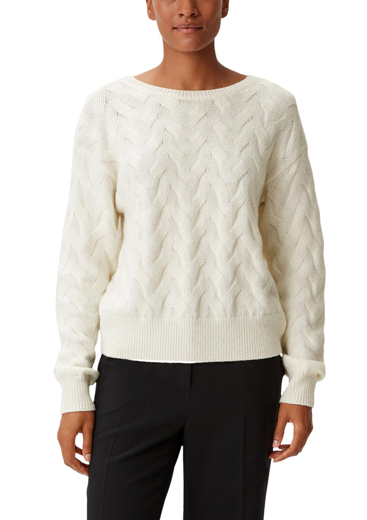 Comma Damen Pullover XL Weiss 0120, XL Weiss 0120