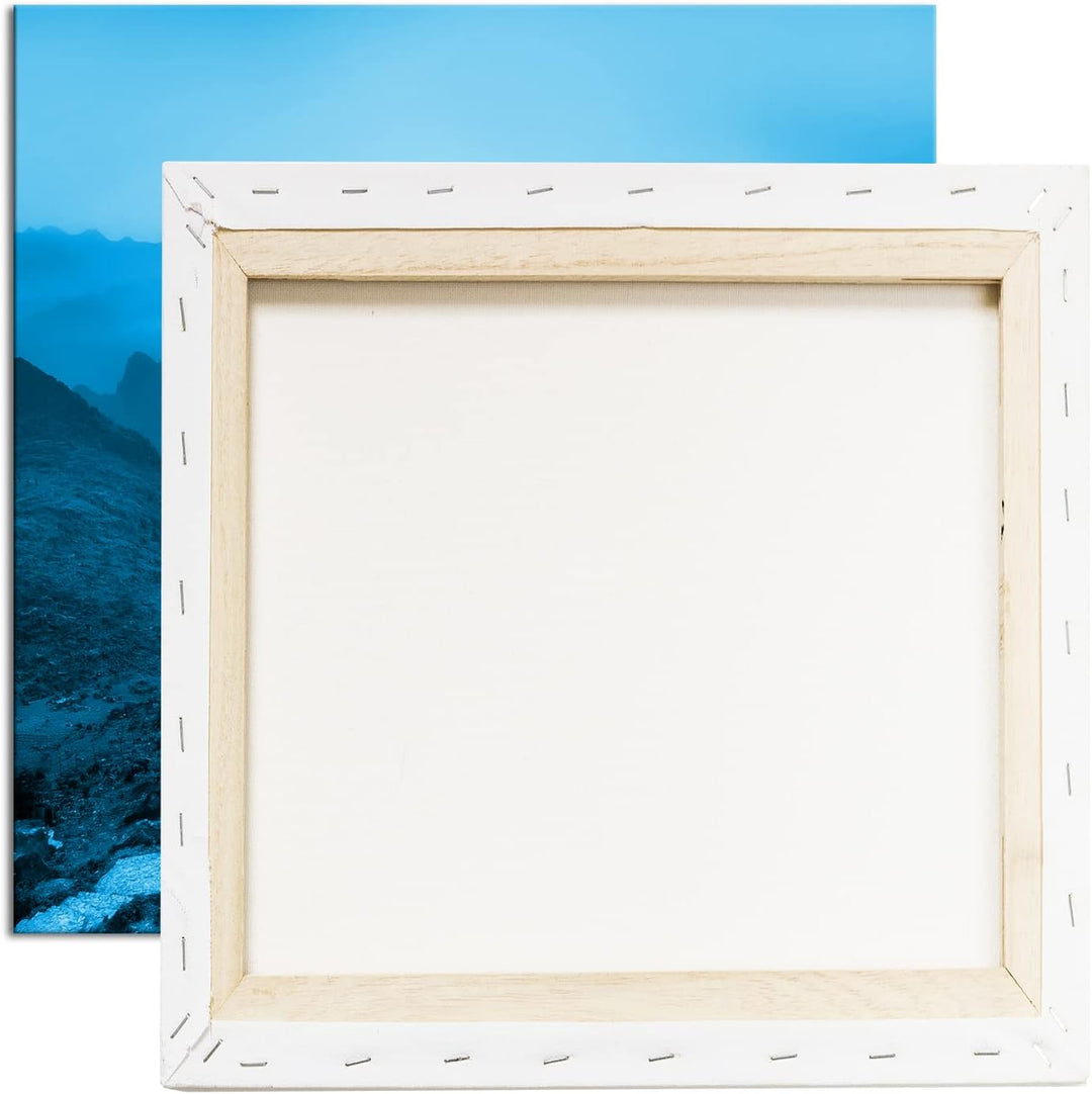 Fluss in den Bergen Vietnams Format: 60x60 Effekt: Monocrome Blau als Leinwand, Motiv fertig gerahmt