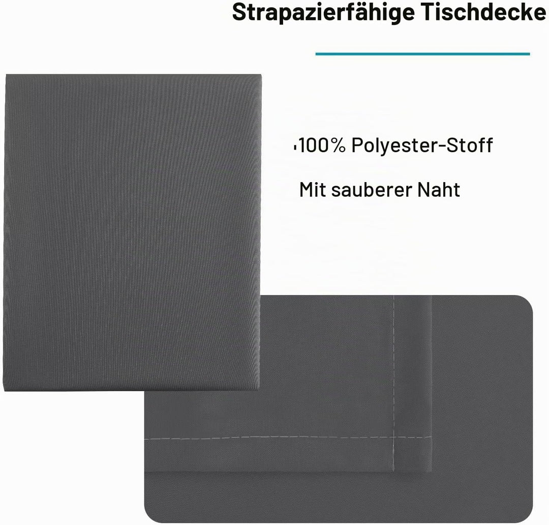 Hiasan Glatt Tischdecke Fleckenabweisend Tischtuch mit Lotuseffekt Leicht Wasserabweisend Tischwäsch