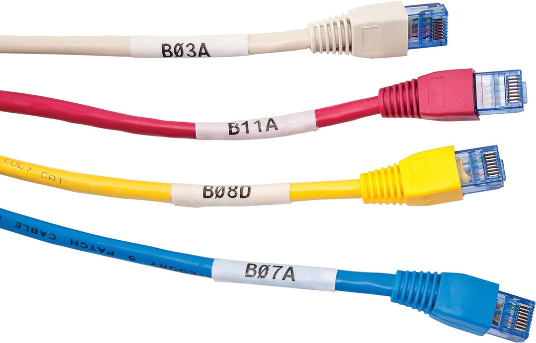 Brady, M21-750-427, Vinyl, Schwarz auf WeissTransparent, 19,05mm x 4,26m, max. Kabeldurchmesser: 3,2